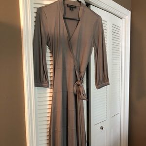 Gray wrap dress